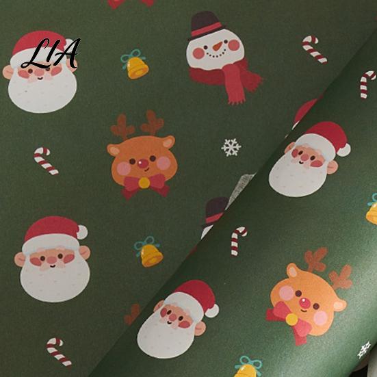 Birthday Gift Packaging Supplies 5 Sheets Christmas Wrapping Paper Set, Large with Accessories Double-Sided Tape And Bows, Santa Snowflake Print Wrap,