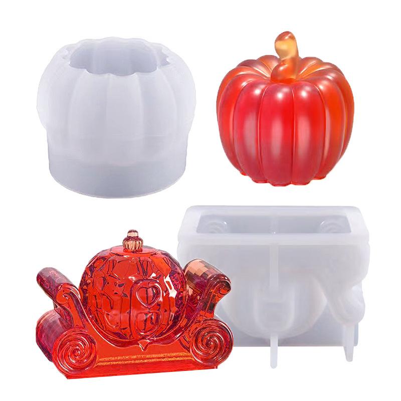 Форма для свечей своими руками в форме тыквы, форма для свечей, форма для ароматерапии, силиконовая форма для свечей, форма для аромавоска, мыла, свечей на Хэллоуин