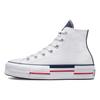 Кеды женские Chuck Taylor All Star Lift Platform High Retro Denim Белые Красные Обсидиан A03961C
