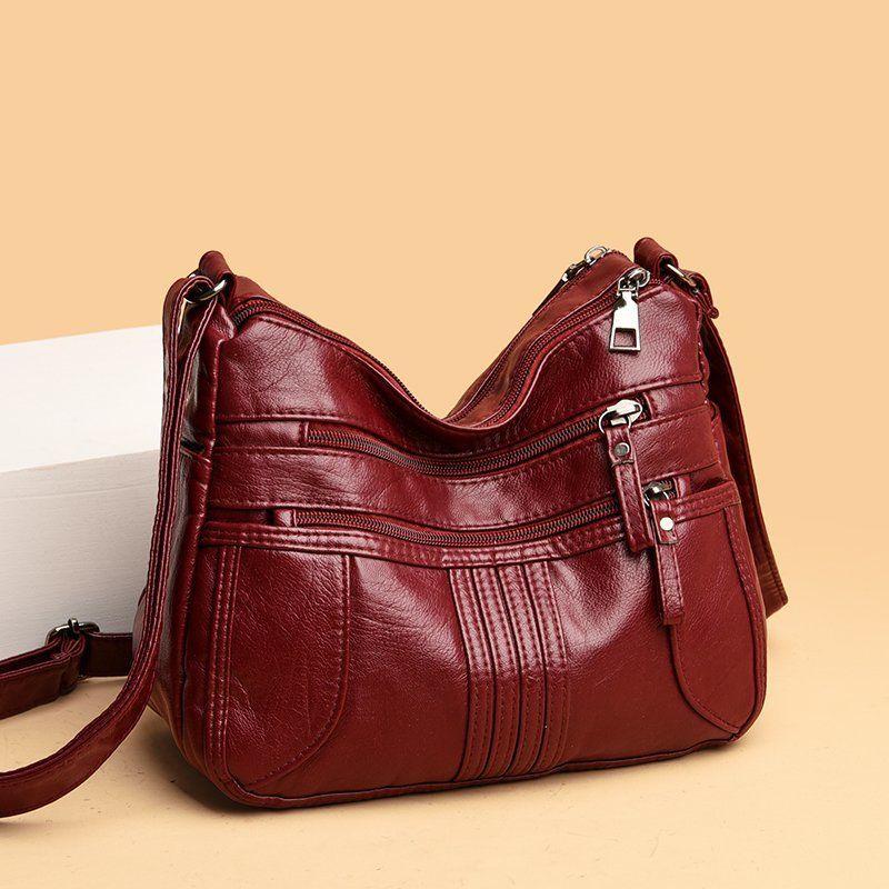 Женская сумка через плечо Модная и универсальная многослойная женская сумка через плечо для мам среднего возраста