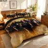 Chicago Fire Pattern Bedding Quilt Set Quilt Cover Pillowcase Home Birthday Gift(1 * duvet cover + 2 * pillowcase, without core)