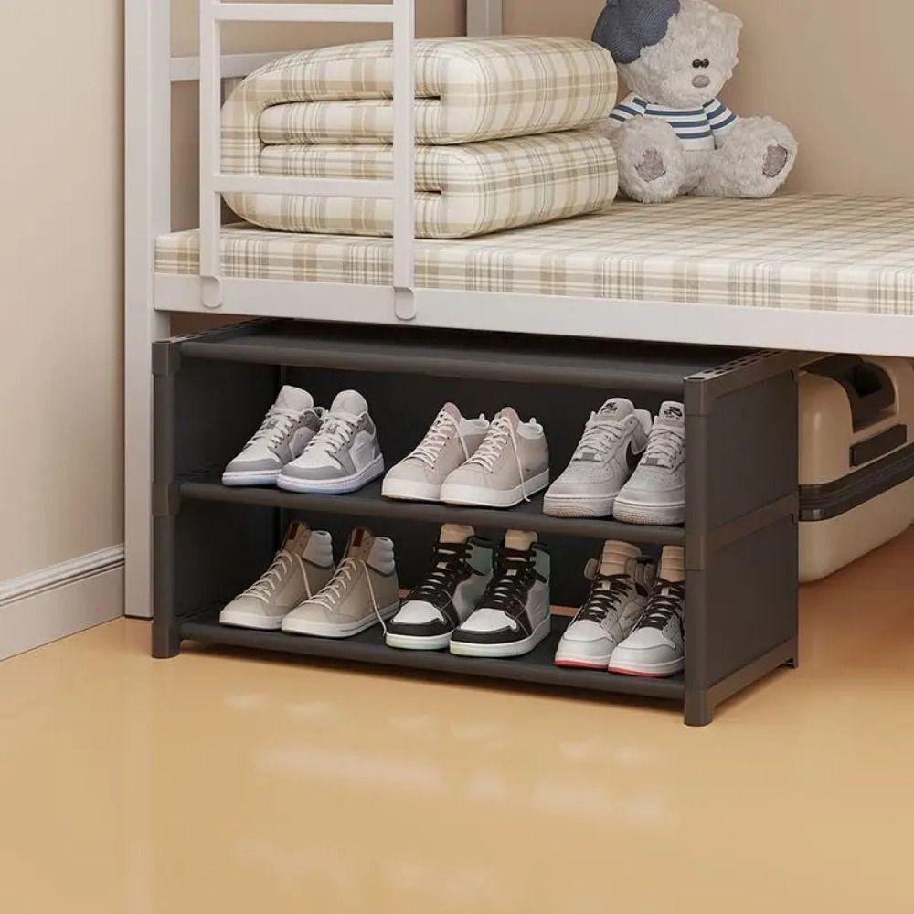 Dust Proof Cover Shoe Cabinet Space Saving Shoe Storage Shelf Portable Long Shoe Rack Bedroom