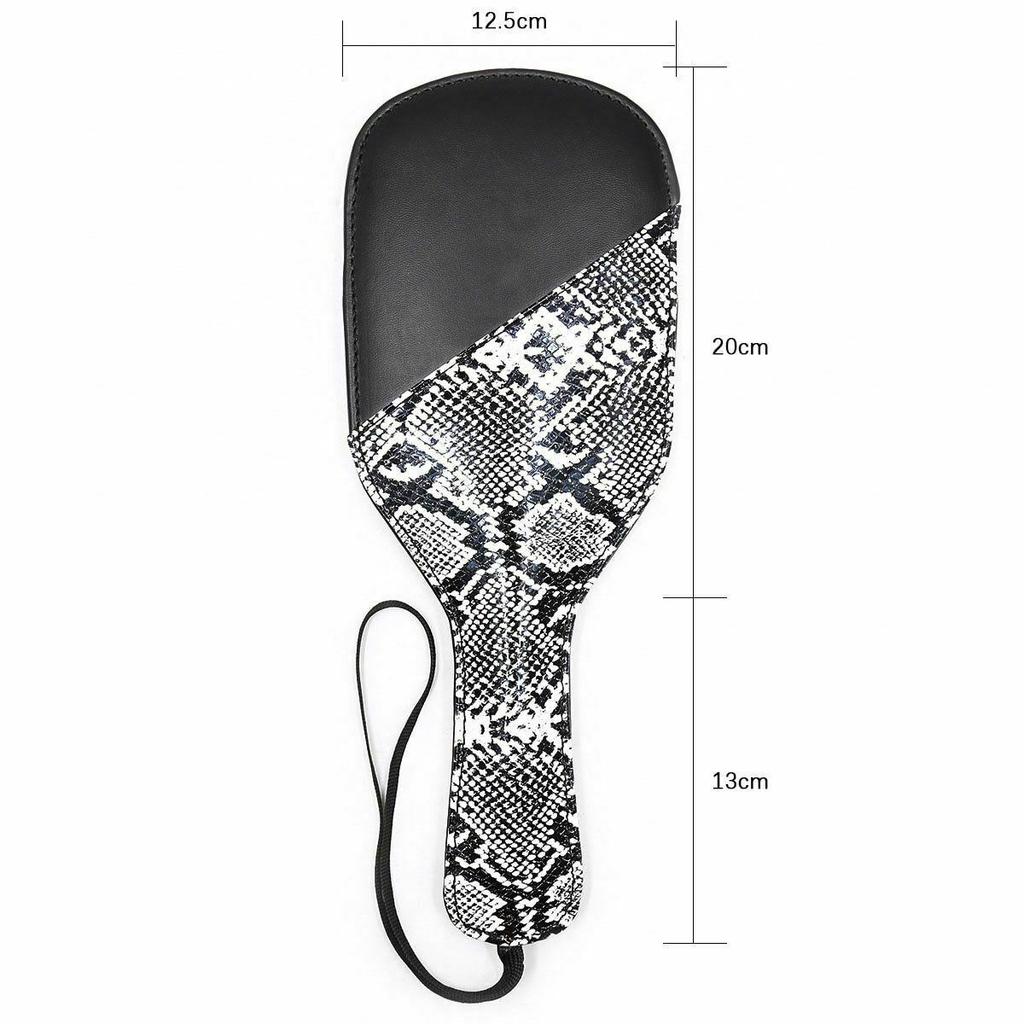 Double Layer Leather Black White Spanking Paddle  Fetish Paddles