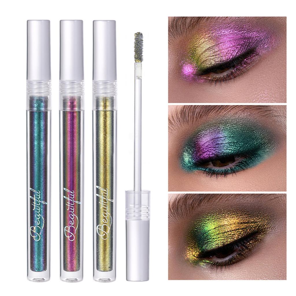 Multichrome Liquid Glitter Eyeshadow 1Pc Shimmery Chameleon Eye Makeup Long Wearing Holographic Shine for Day To Night Wear