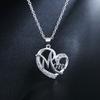 925 Sterling Silver Heart-shaped Zircon Pendant Necklace Wedding Charm Jewelry