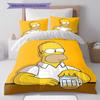 Homer Pattern Bedding Home Decoration Birthday Gift ( 1 duvet cover + 2 pillowcase, without core),fan merchandise.
