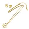 [P5053] - Necklace Set + Golden 'Clover' Steel Buckles