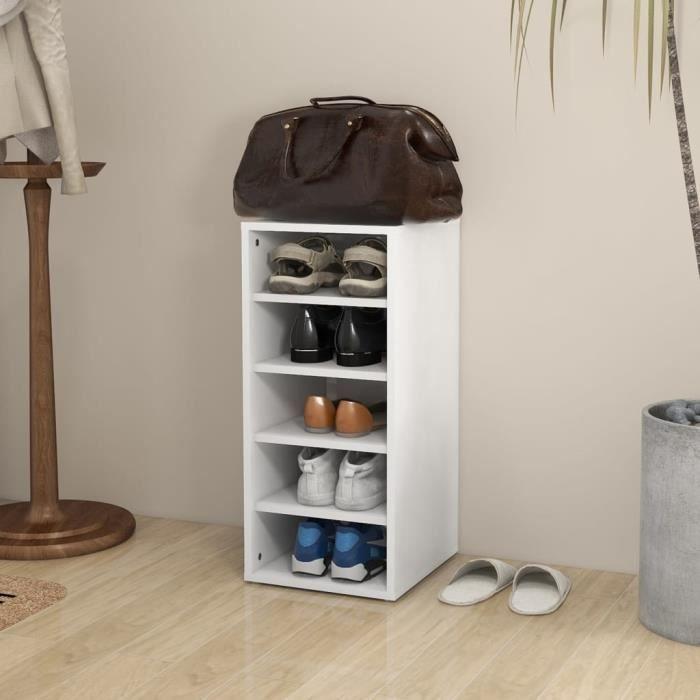 VidaXL Shoe Cabinet White 31.5x35x70 Cm Chipboard