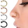 Украшения для девочек Фейковый септум Женские Мужские Кольца-пирсинги для носа Витое кольцо из титана Фейковое кольцо для носа