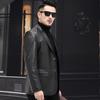 Весна и осень Новые мужские куртки из натуральной кожи Мужские костюмы из овчины Одинарные кожаные куртки Универсальные деловые повседневные кожаные куртки Однотонные