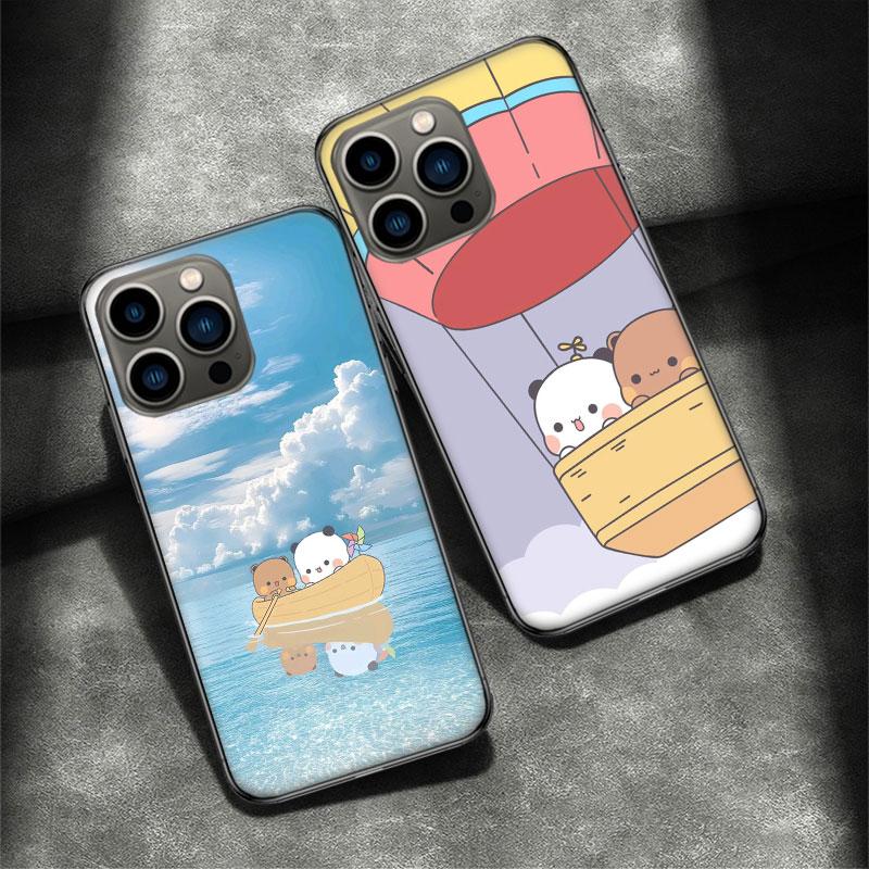 Милый Чехол Для Телефона BuBu DuDu Для Iphone 16 15 Plus 13 12 Mini 17Air 16E 11 14 Pro 17 Pro Max Защитный Кейс Оболочка Мягкий Прозрачный Чехол Милый