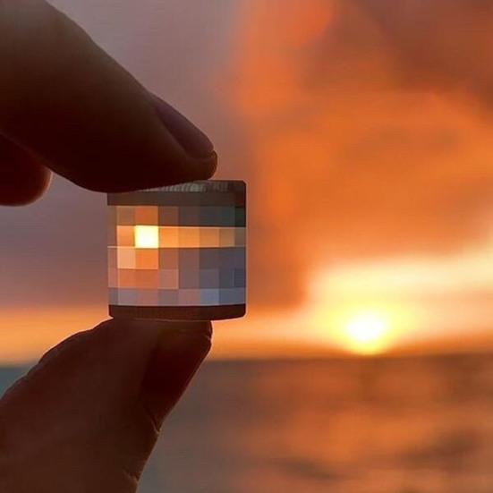 Акриловый кулон в пиксельном стиле, компактный брелок для сумок, автомобилей, прозрачный дизайн в пиксельном стиле