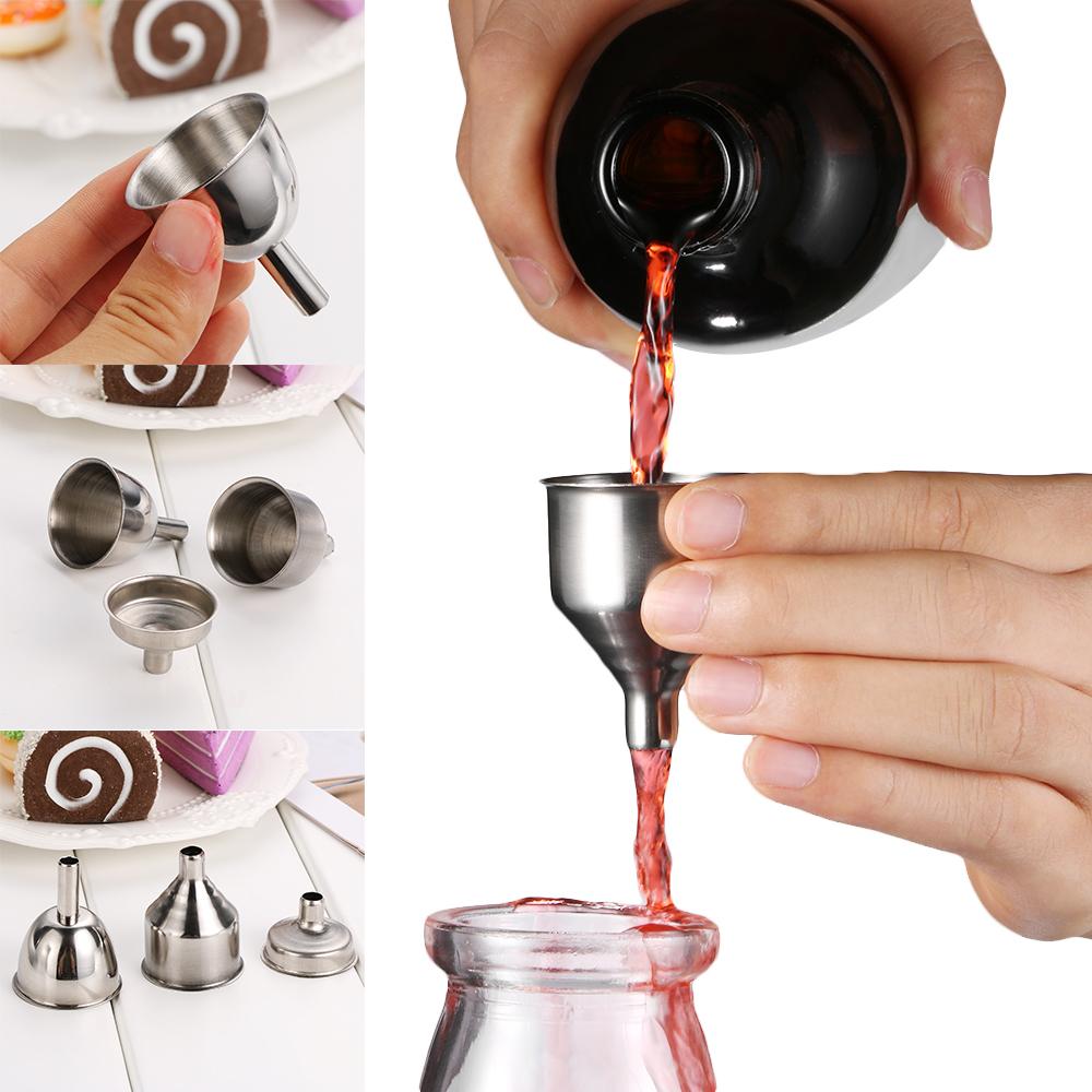 Canning Liquid Bar Kitchen Tool Filling Wine Small Mouth Stainless Steel Mini Funnel