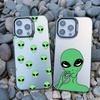 Забавный мультяшный инопланетянин Лазерный чехол для телефона для iPhone 14 11 Pro Max 16 15 Pro Max 13 12 Mini Pro Max 15 14 Plus Ударопрочный чехол Funda