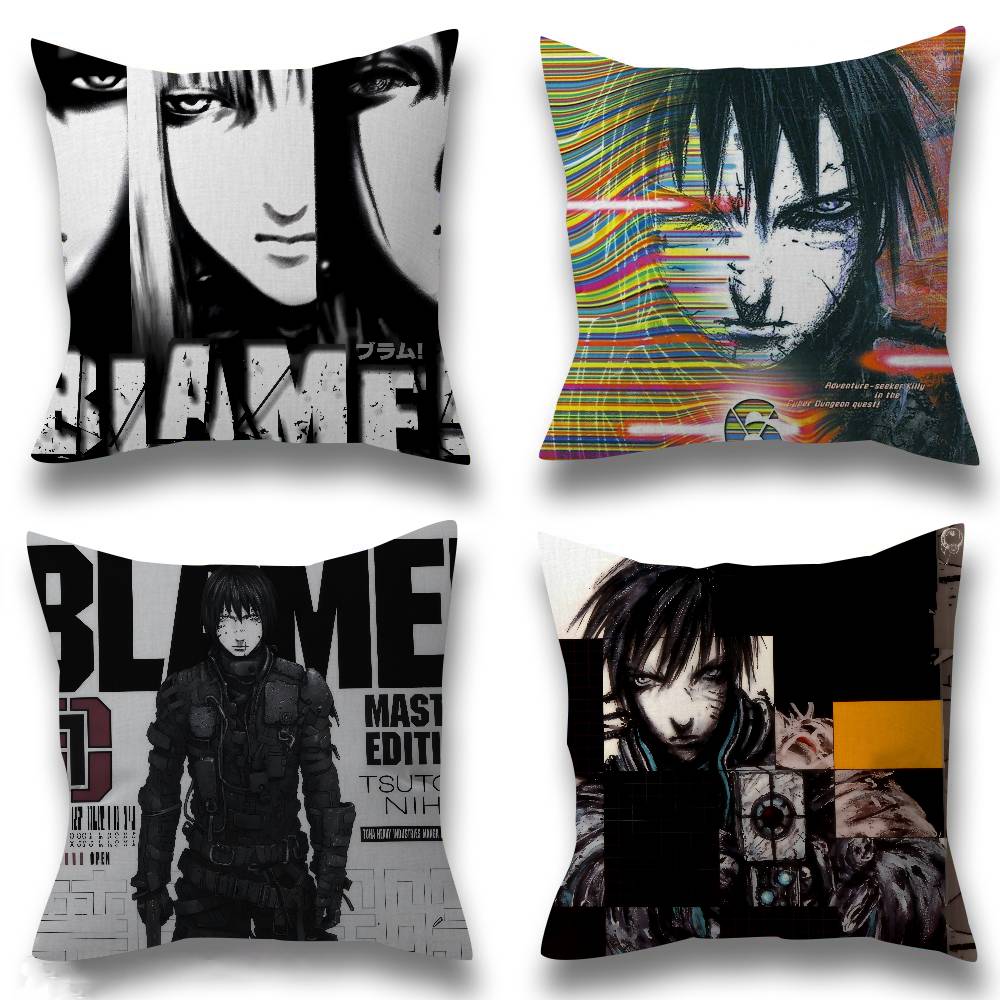 Anime BLAME Cushion Cover Inches Farmhouse Decor Home Throw Pillow Covers for Couch Decorations