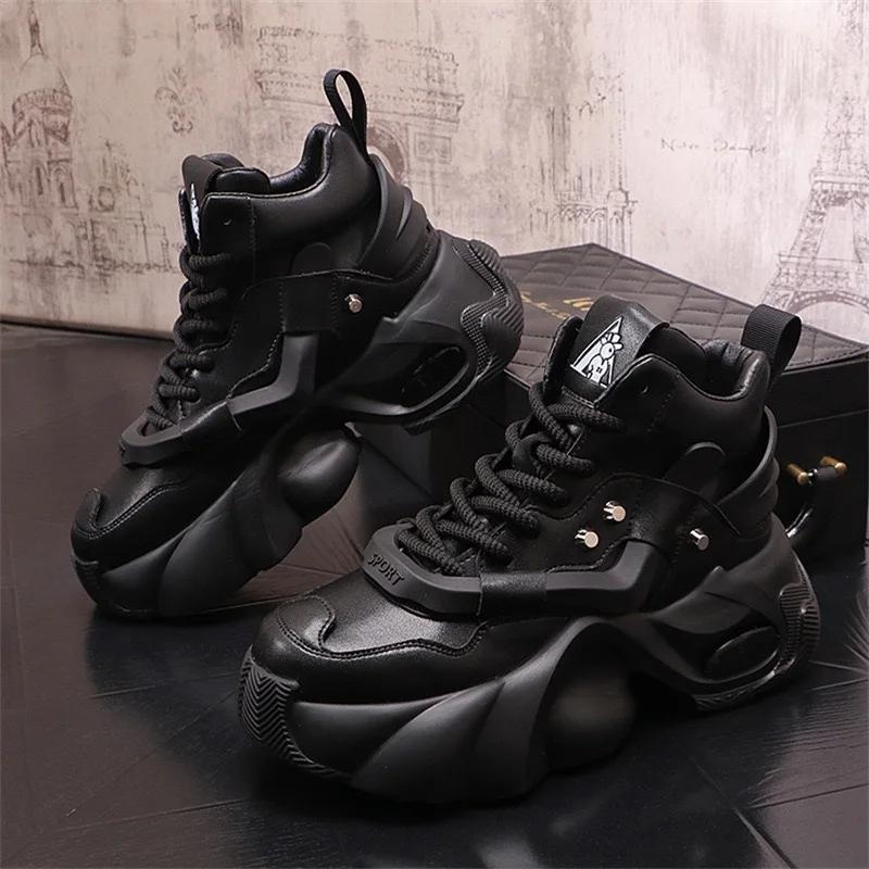 Men High-top Casual Sneakers Designer Platform Shoes for Men Height Increasing Sports Shoes Luxury Tenis Shoes Zapatillas Hombre