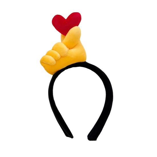 Косплей Повязка на голову Мультяшный Дизайн Сердца Поза Большого Пальца Девушка Ободок для волос Легкая Универсальная Повязка для волос Аксессуар для волос