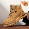 Осень Зима Плюшевые Толстые Теплые Мужские Хлопковые Ботинки Модные Уличные Высокие Мужские Зимние Ботинки