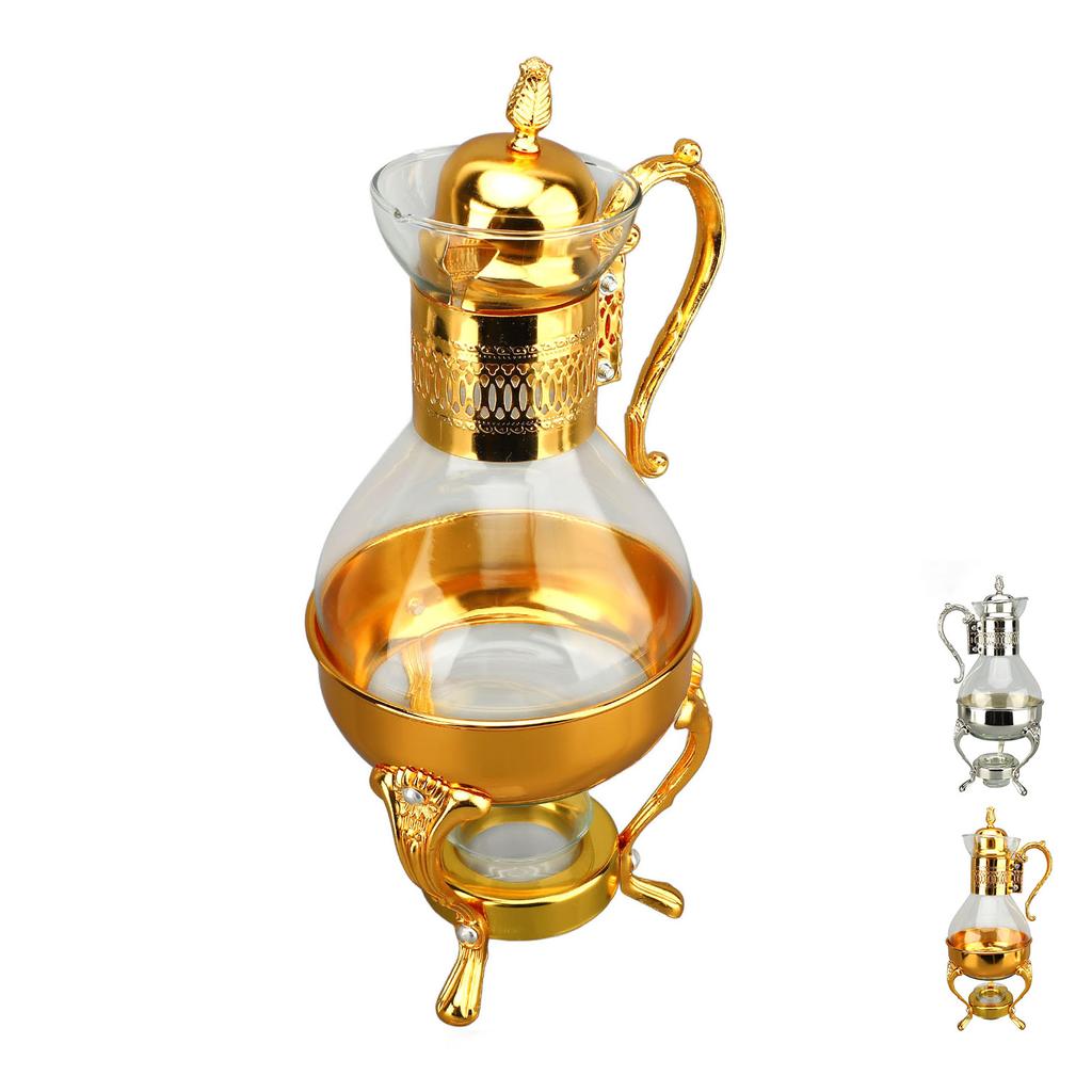 Набор стеклянных кофейников, подогреваемый кувшин для воды с крышкой и чашкой, чайник для горячего и холодного чая в винтажном стиле для H