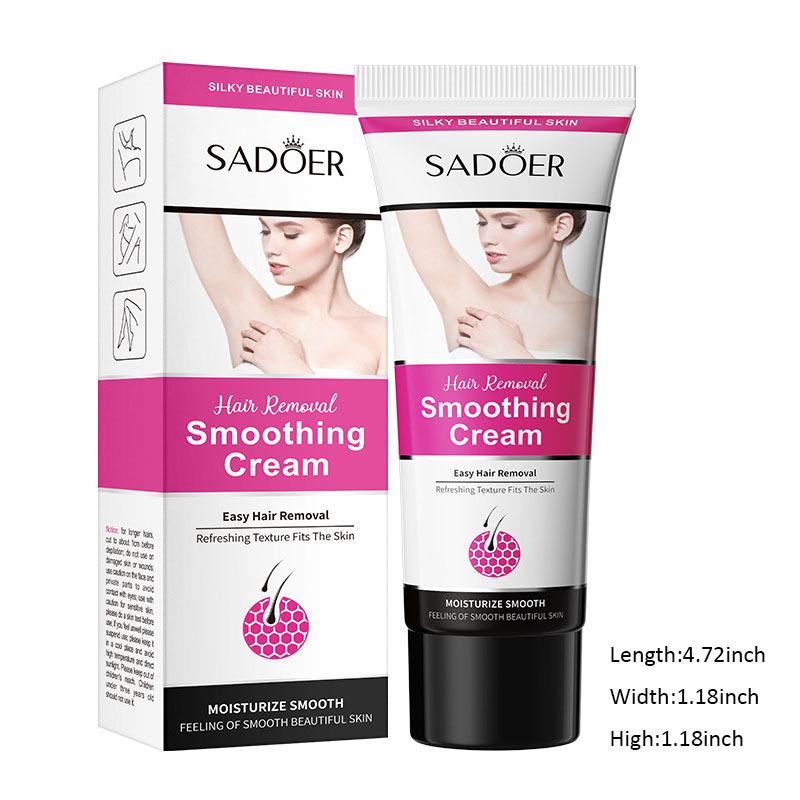 Попрощайтесь с нежелательными волосами с помощью нашего безопасного и нежного крема для депиляции.