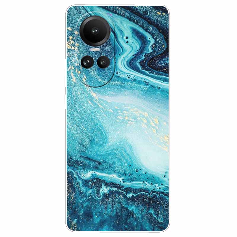 Чехол для Oppo Reno 10 5G CPH2531 Силиконовый Расписной Кот Животные ТПУ Мягкий Мраморный Coque для Oppo Reno10 Pro 5G CPH2525 Чехол для Телефона