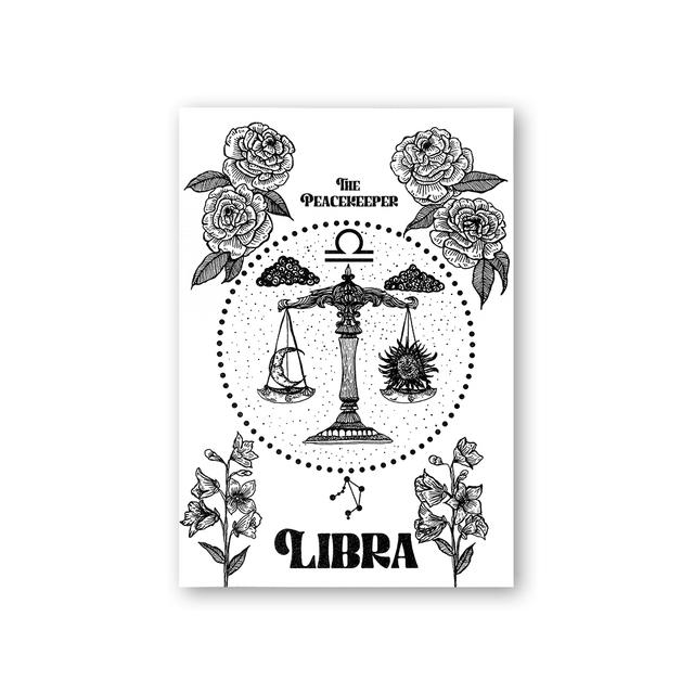 Знак зодиака, знак звезды, настенная живопись на холсте, астрология, печать плакатов, бохо, рак, весы, созвездие Близнецов, гостиная, домашний декор, без рамки