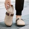 Удобные мужские тапочки с кожаным верхом Повседневная обувь Легкие дышащие для использования в помещении и на улице