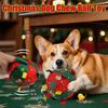 Christmas Dog Toy Balls Electric Interactive Plush Toy Ball for Dogs Built-In Bell Anti-Bite Chew Toys with Squeaker Pet Product