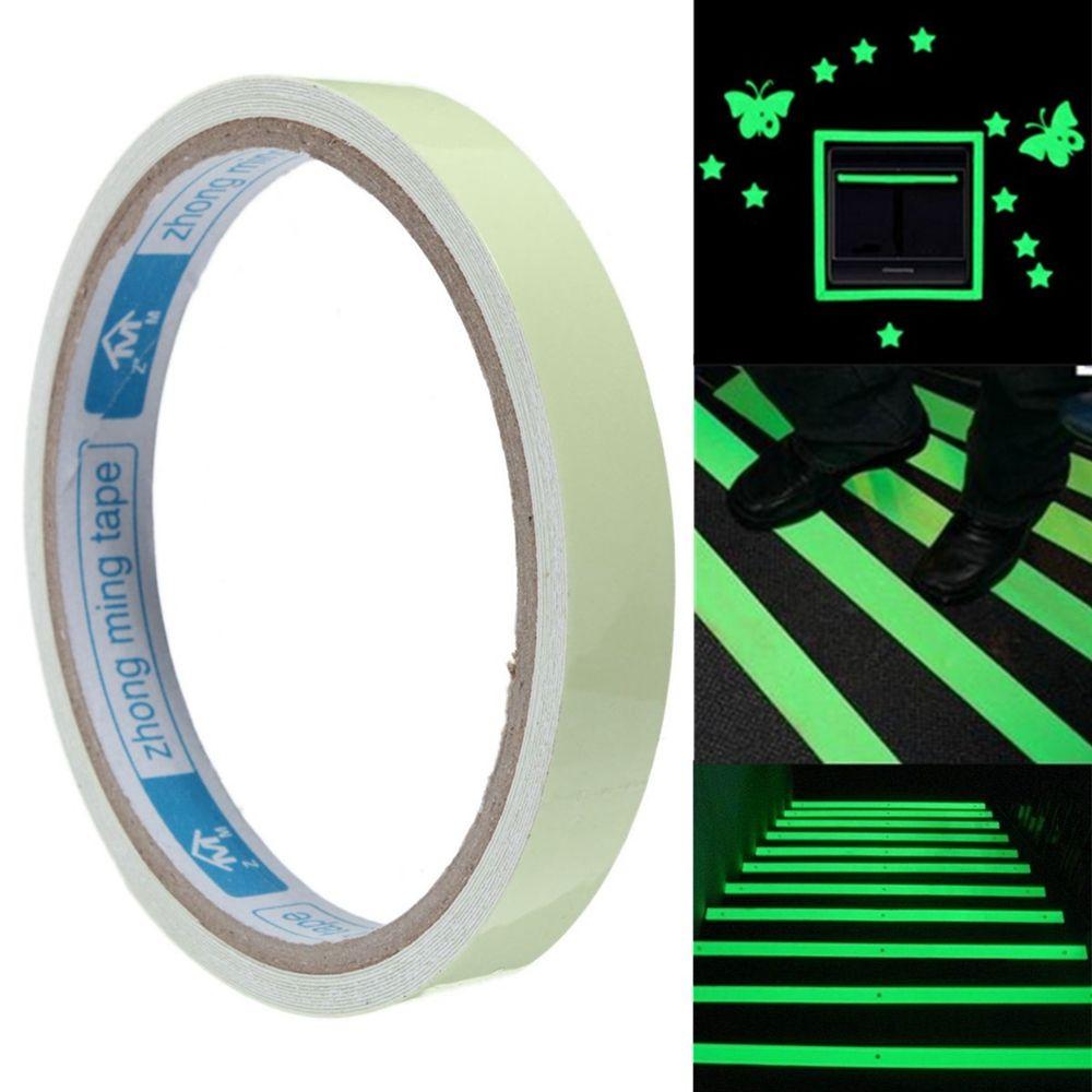 Fluorescent Tape Various Sizes Warning Stickers Green Luminous Tape Glow In The Dark Self Adhesive