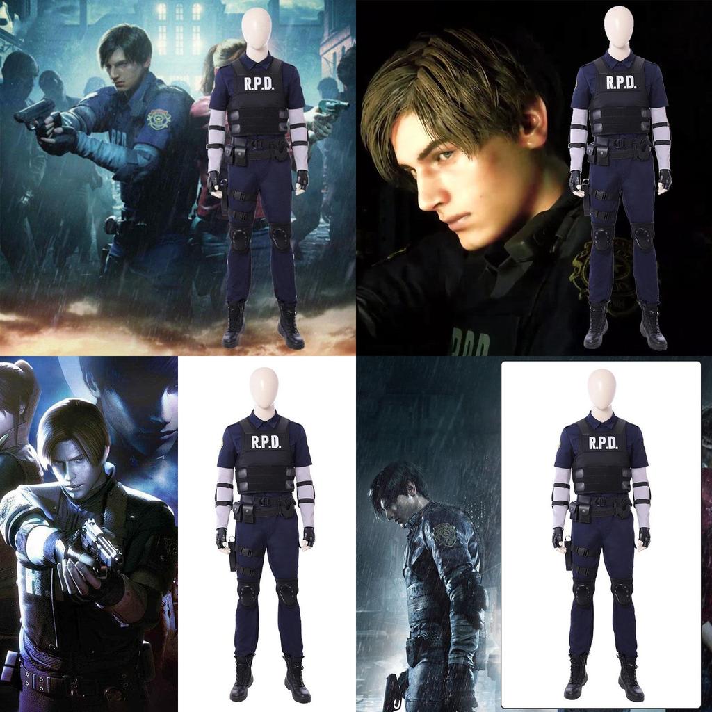 Зло 2 Ремейк Resident Biohazard Re2 Леон Скотт Кеннеди Косплей Полицейский Костюм