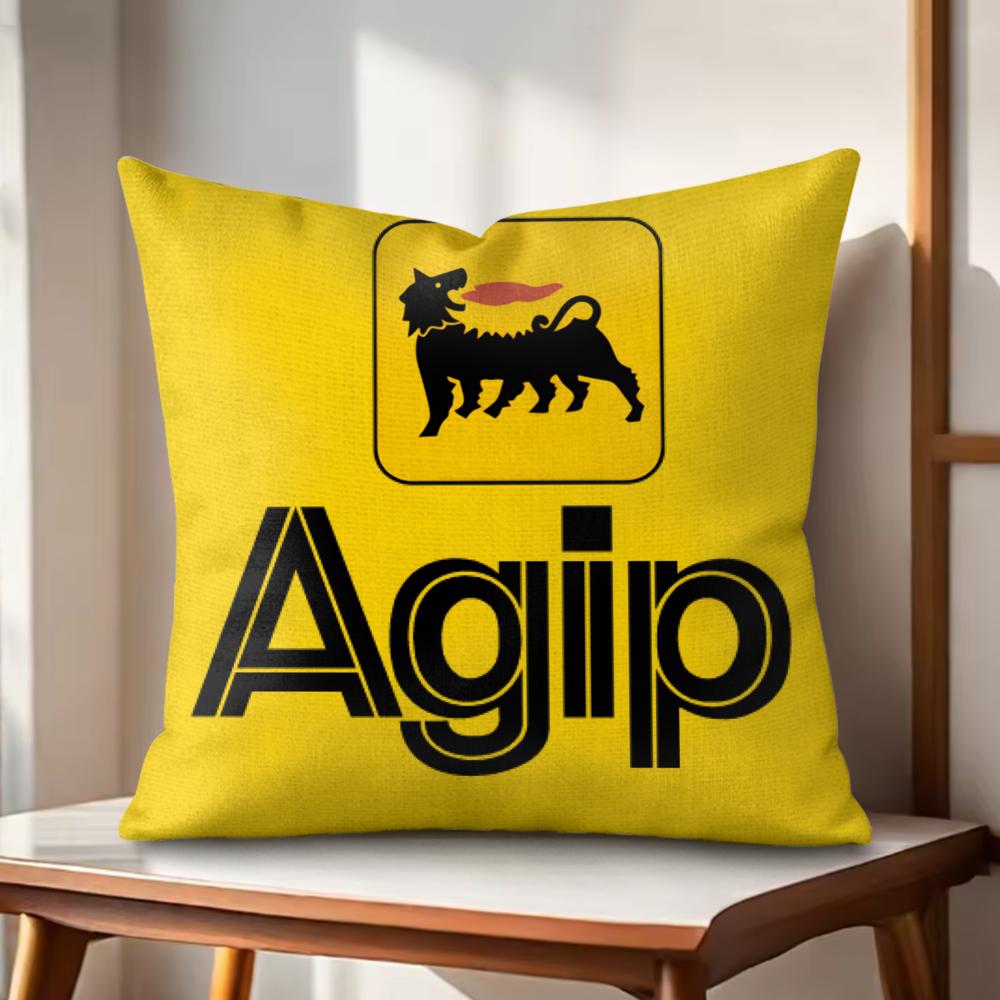 Крутая наволочка с логотипом AAgip Натуральный лен Органическая ткань Двусторонняя печать Подушки для дивана Домашний декор