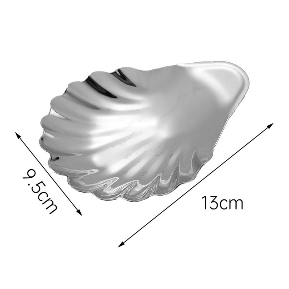 Shell Shape Fruit Snack Dish 304 Stainless Steel Snack Disc Creative Dessert Plate Home