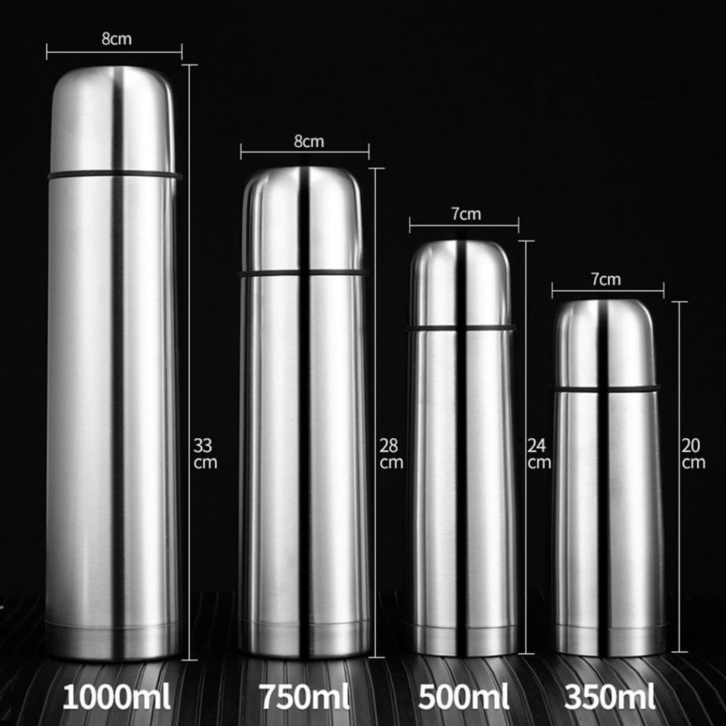 Portable Dual-layer Coffee Bottle Vacuum Flask Tea Water Cup Thermal Jug Mug