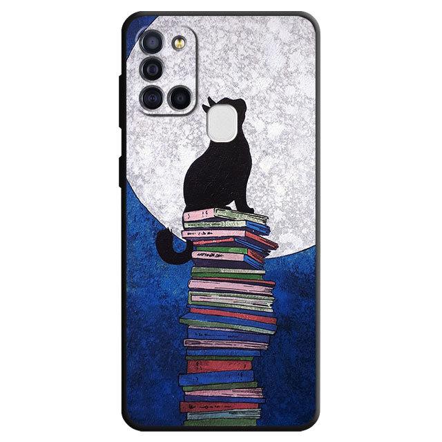 Милый чехол с изображением кота для Samsung Galaxy A20e A10 A40 A02s A03s A04s A03 Core A04 A50 A70 A10s A02 A01, мягкий черный чехол из ТПУ