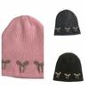 Warm Cap Beanies Hat Bow Winter Cap Sweet Bowknot Knitted Hat  Autumn