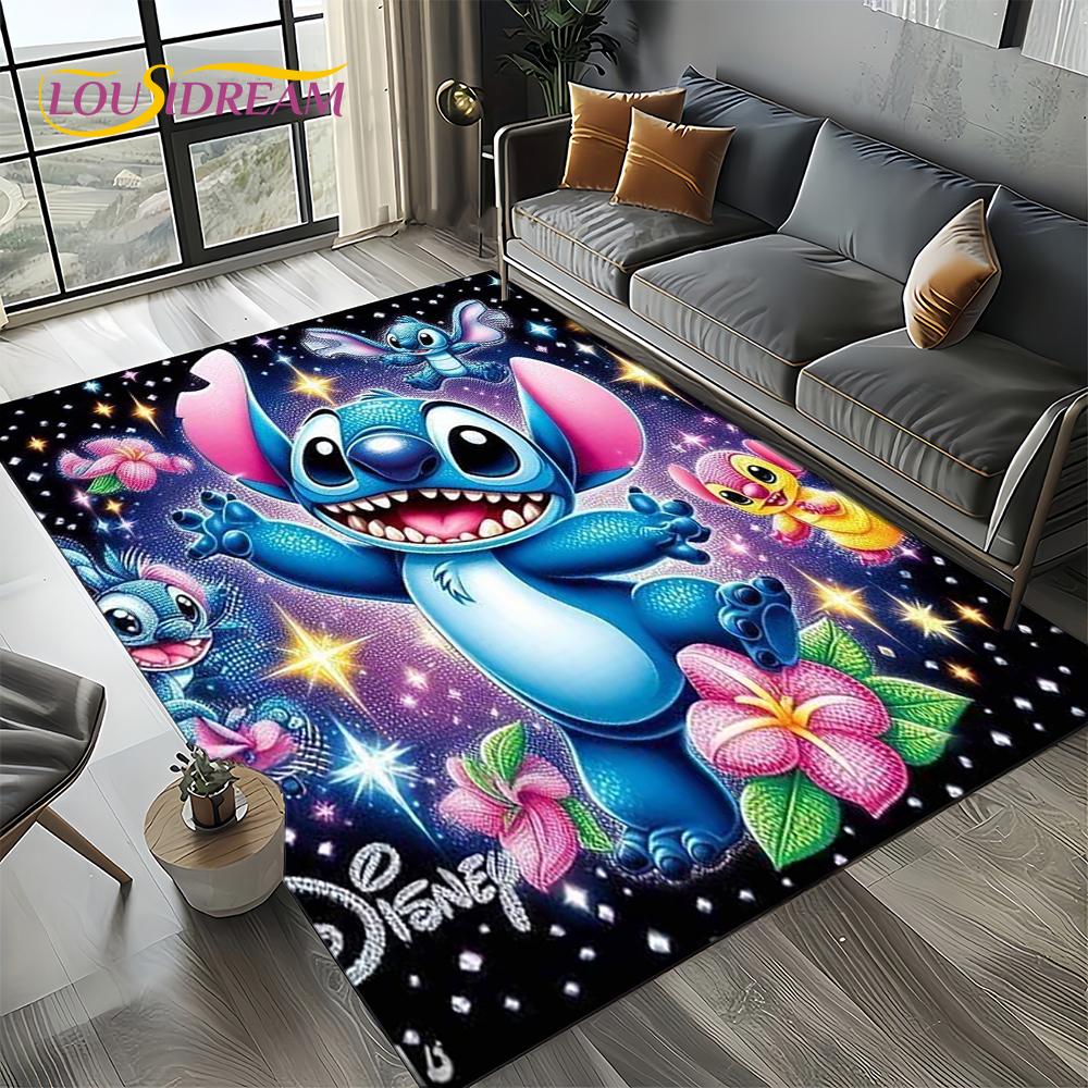 27 Style Cute Stitch  Cartoon 3D Carpet Rug for Home Living Room Bedroom Sofa Doormat Decor,Child Non-slip Floor Mat Gifts