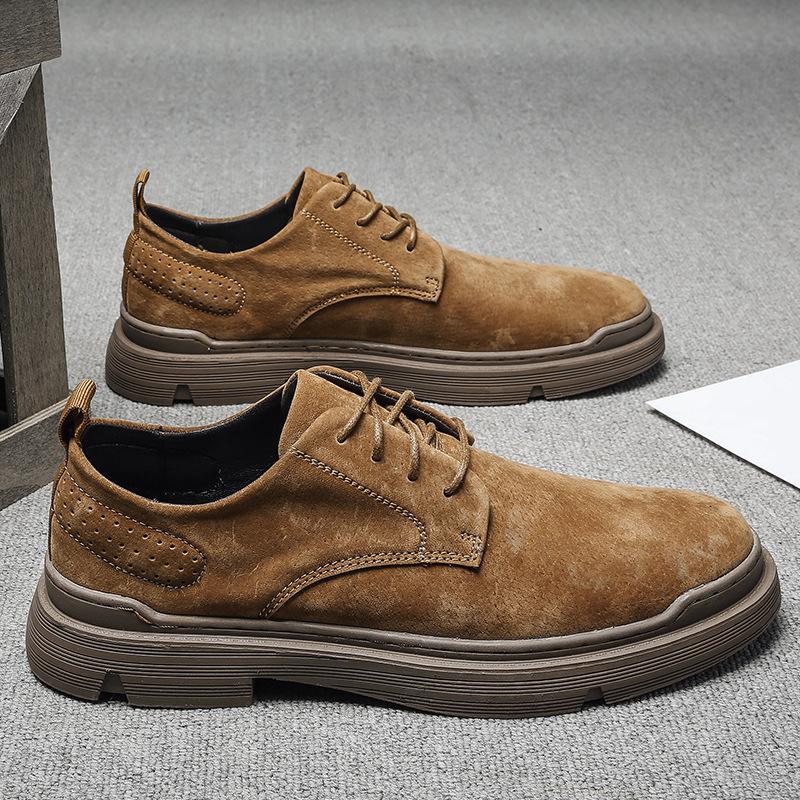Мужская обувь в британском стиле, деловая повседневная кожаная обувь, внешнеторговая осенняя новая универсальная повседневная обувь из свиной кожи, простая модная обувь
