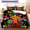 3pcs Custom Name Sprunki themed Bedding Set Duvet Cover Closure Includes 1 Duvet Cover & 2 Pillowcases for All Seasons Bedroom Decor