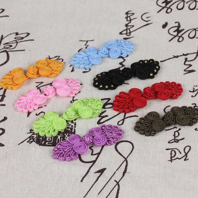 10 шт. нейлоновых пуговиц, китайские пуговицы с узлом, китайские пуговицы ручной работы для костюма «чонсам» в стиле Тан, застежки-узлы