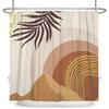 Abstract Mid Century Shower Curtain Arch Sun Moon Minimalist Geometric Curve Stripes Fabric Christmas Landscape Bth Curtain Hook