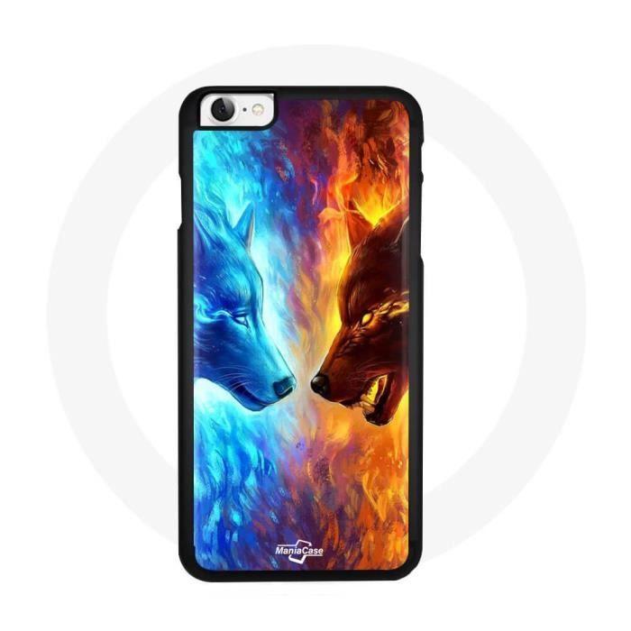 Iphone 6 Case Fire and Ice Wolf