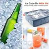 1 Ice Cube Without Lid, 6 Square Food-grade Silicone Ice Cube Mold, Ice Cube Tray, Ice Cube Maker, Whiskey Ice Cube Mold