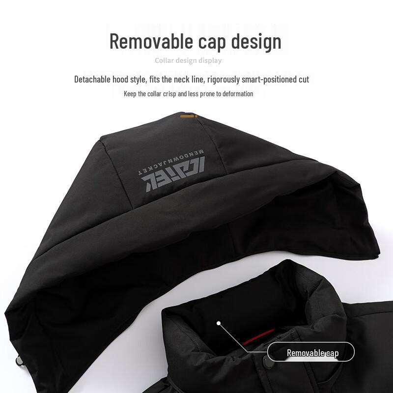 XueZhongFei Men's Detachable Hood Goose Down Vest