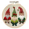 Christmas Embroidery Kit Embroidery Hoop Gnomes Embroidery Kit Xmas Cross Kit