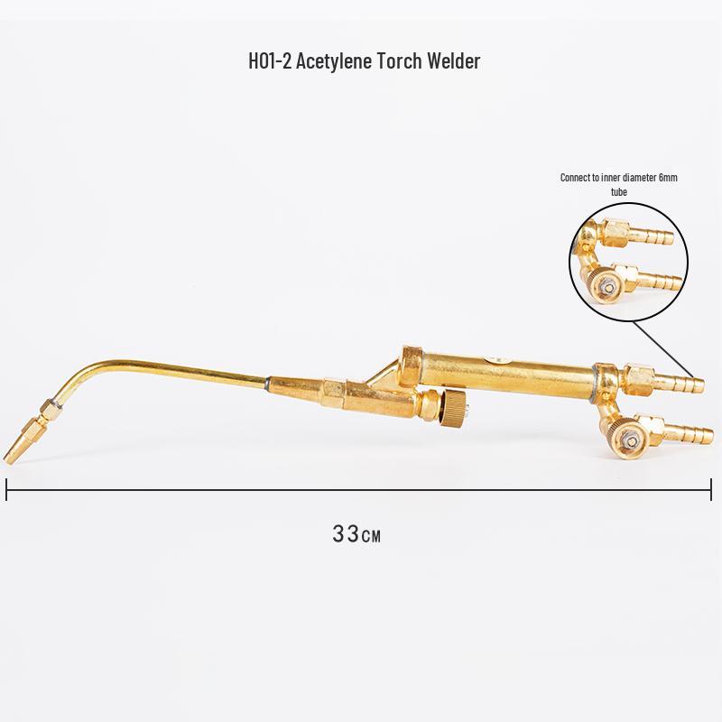All-Copper H01-2 High-Temp Gas Welding Torch, 4L Propane/Acetylene/LPG/NG Portable Welding Accessory.