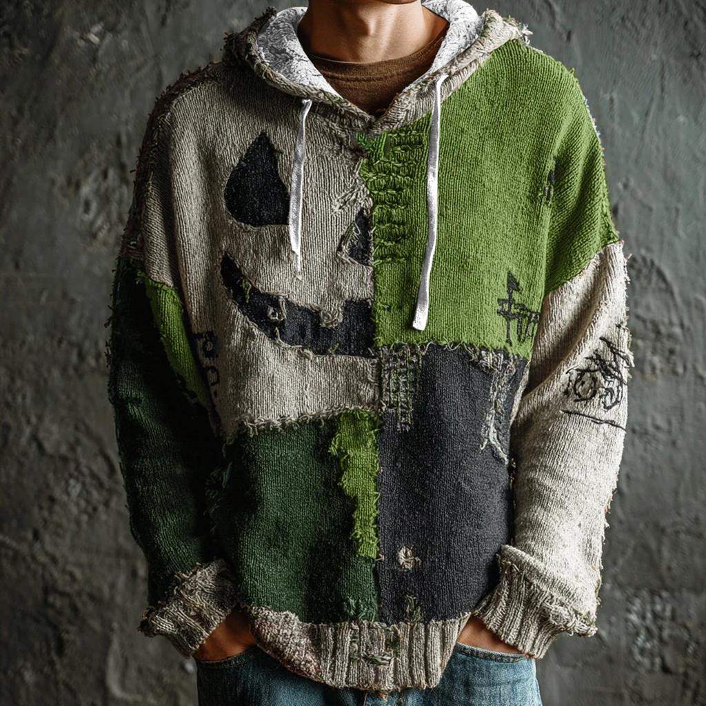 Мужская повседневная спортивная толстовка с длинным рукавом на Хэллоуин