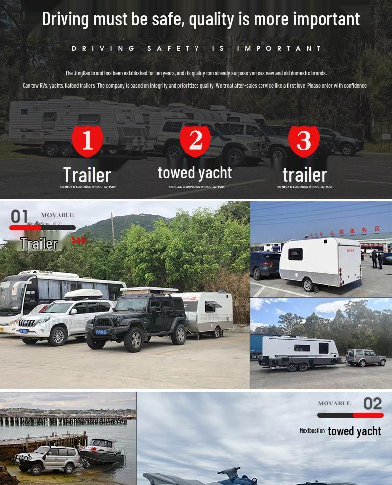 Ideal MEGA Tow Hitch - Square Hole Tow Bar Rear Bumper Towing Hook