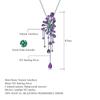 Original Designer Natural Amethyst Necklace Starry Sky Bright High-end Jewelry S925 Silver Brooch Pendant