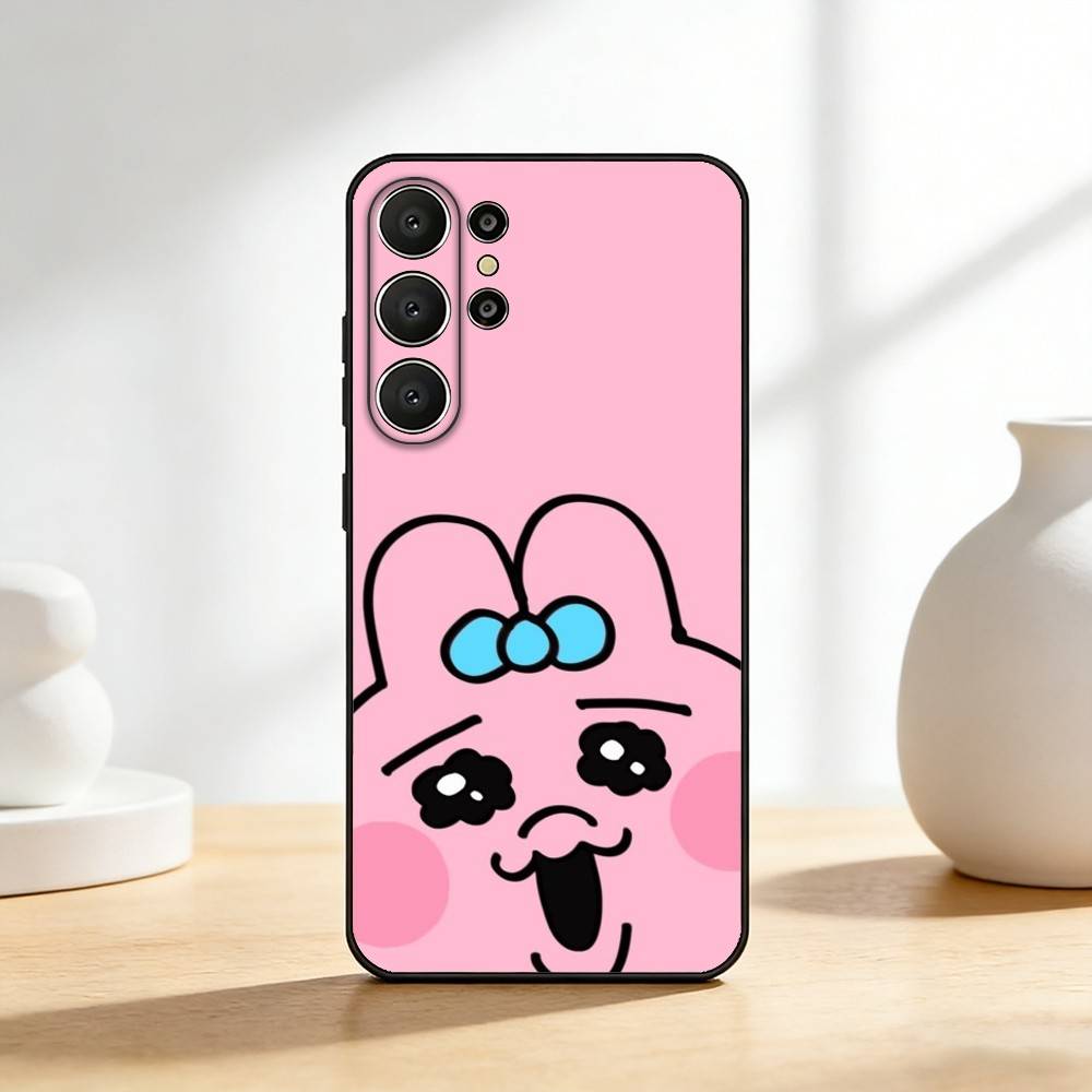O-Opanchu Милый U-Usagi Чехол для телефона Samsung S26,S25,24,23,22,30,21,10,9,Ultra,Plus,Lite,FE Мягкий Черный Чехол