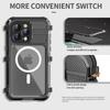 SHELLBOX M Series for iPhone 15 Pro Waterproof Case Compatible with MagSafe Aluminum Alloy IP68 Diving Case